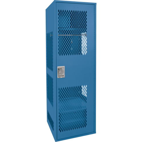Gear Locker with Door, Steel, 24" W x 18" D x 72" H, Dark Blue Nuna Depot Inc.