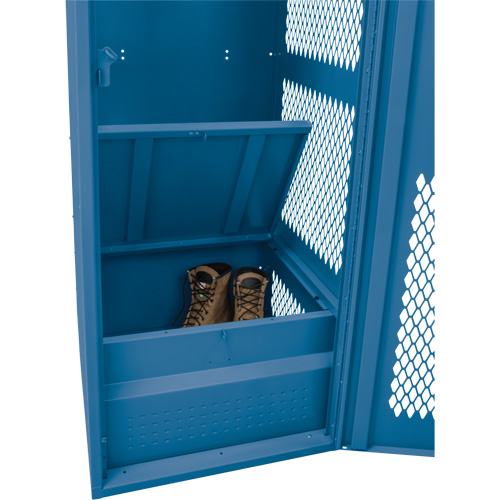 Gear Locker with Door, Steel, 24" W x 18" D x 72" H, Dark Blue Nuna Depot Inc.