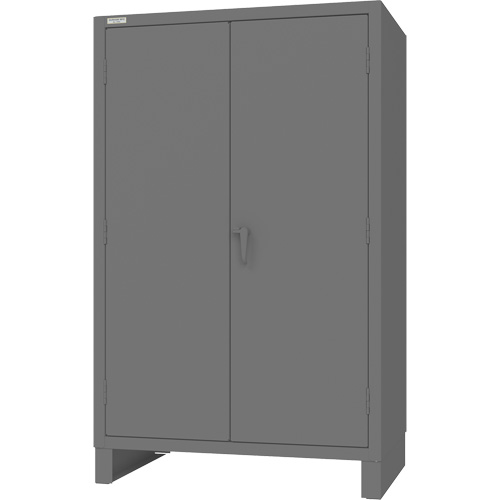 Armoire avec portes encastr&eacute;es en panneau perfor&eacute;, Acier, 4 Tablettes, 78" h x 48" la x 30" P, Gris Nuna Depot Inc.