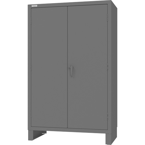 Armoire avec barre de suspension et portes encastr&eacute;es standards, Acier, 78" h x 48" la x 24" P, Gris Nuna Depot Inc.