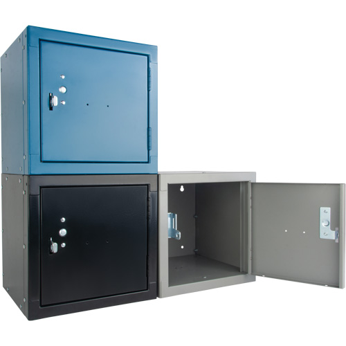 Casier cubique empilable, 12" x 12" x 12", Acier, Gris, D&eacute;mont&eacute; Nuna Depot Inc.