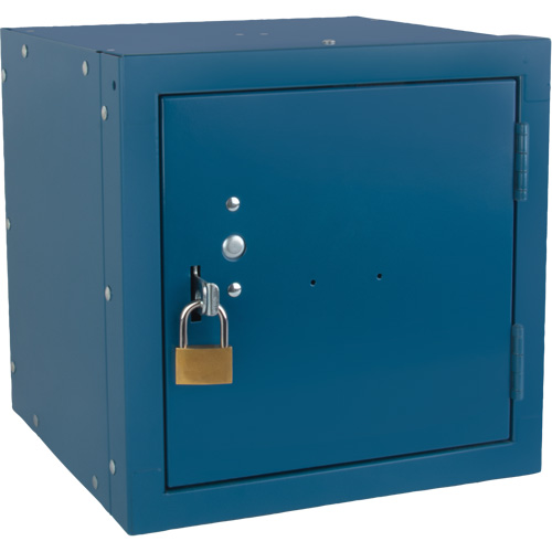 Stackable Cube Locker, 12" x 12" x 12", Steel, Blue, Knocked Down Nuna Depot Inc.
