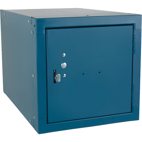 Stackable Cube Locker, 12" x 18" x 12", Steel, Blue, Knocked Down Nuna Depot Inc.