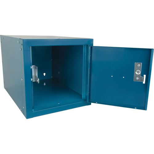 Stackable Cube Locker, 12" x 18" x 12", Steel, Blue, Knocked Down Nuna Depot Inc.