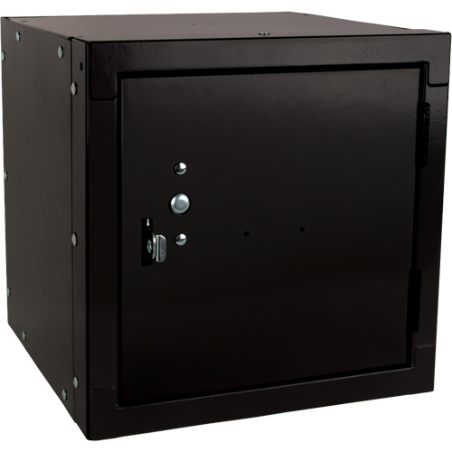 Stackable Cube Locker, 12" x 12" x 12", Steel, Black, Knocked Down Nuna Depot Inc.