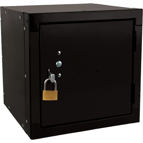 Stackable Cube Locker, 12" x 12" x 12", Steel, Black, Knocked Down Nuna Depot Inc.