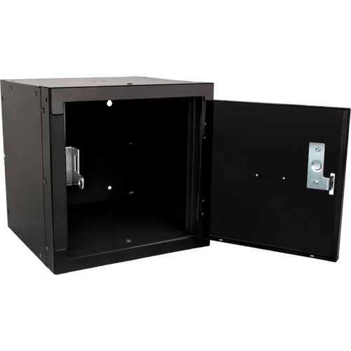 Stackable Cube Locker, 12" x 12" x 12", Steel, Black, Knocked Down Nuna Depot Inc.
