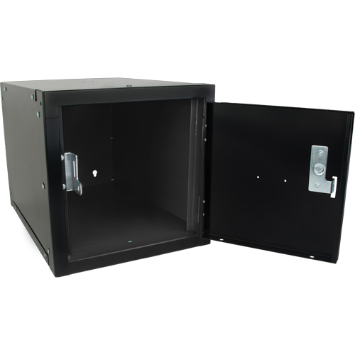 Stackable Cube Locker, 12" x 18" x 12", Steel, Black, Knocked Down Nuna Depot Inc.
