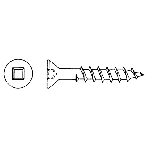Flat Head Wood Screws , #6 x 3/8" L, Zinc Plated Nuna Depot Inc.