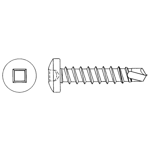 Self Drill Pan Head Screws, #12 x 1-1/2" L, Zinc Plated Nuna Depot Inc.