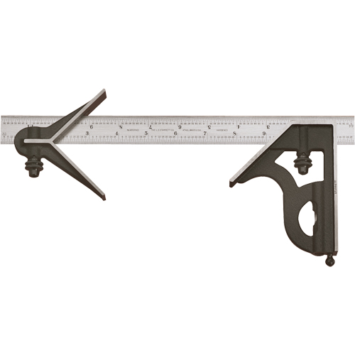 &eacute;querres mixtes &agrave; t&ecirc;te carr&eacute;e & centre - S&eacute;rie No 11HC, avec t&ecirc;te en fonte, 300 mm lo, 0,5 mm Graduations, Acier, Ordinaire Nuna Depot Inc.
