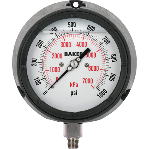 Manom&egrave;tre s&eacute;rie LF,  4-1/2", 0-1000 PSI, Fixation inf&eacute;rieure, Analogique Nuna Depot Inc.