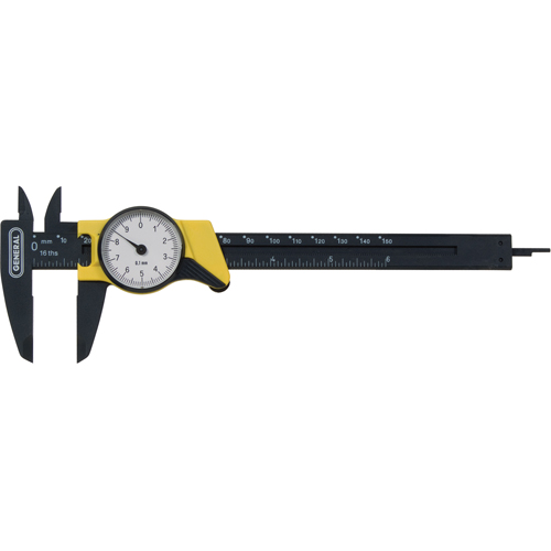 Compas m&eacute;trique &agrave; cadran, R&eacute;solution de 0,001 mm, 150 mm gamme de mesure Nuna Depot Inc.