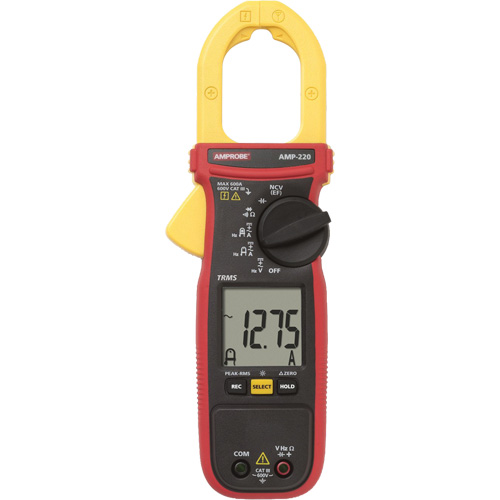 Multim&egrave;tre TRMS avec pince AMP-220, Tension c.a./c.c., Courant c.a./c.c. Nuna Depot Inc.