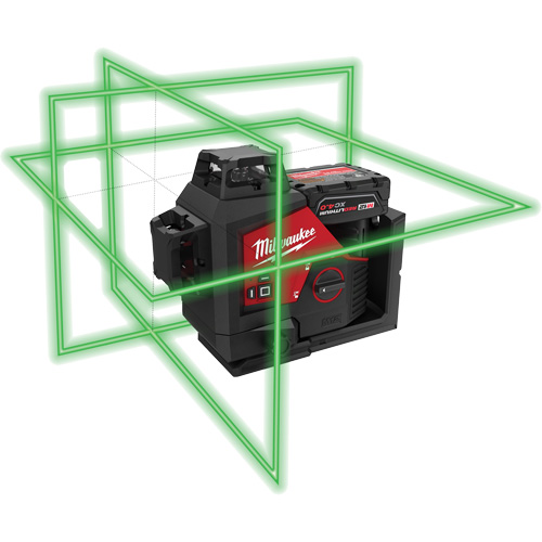 Ensemble de laser vert 360 degr&eacute;s &agrave; trois plans M12, 125' (38,1 m), 530 N.m Nuna Depot Inc.