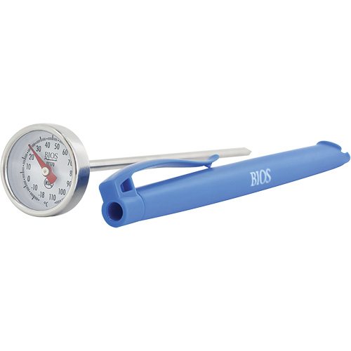 1" Dial Thermometer Celsius Only with Calibration Sleeve, Contact, Analogue, 0.4-230°F (-18-110°C) Nuna Depot Inc.