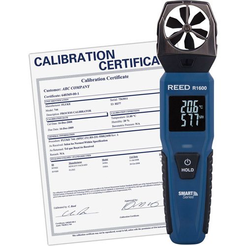 Bluetooth Smart Series Vane Anemometer with ISO Certificate, Data Logging, 0.6 - 25 m/sec/118 - 4921 ft./min/2.1 - 90 Km/hr/1.3 - 55.9 Mph Air Velocity Range Nuna Depot Inc.