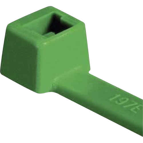 UL Rated PA66 Cable Ties, 4" Long, 18 lbs. Tensile Strength, Green Nuna Depot Inc.