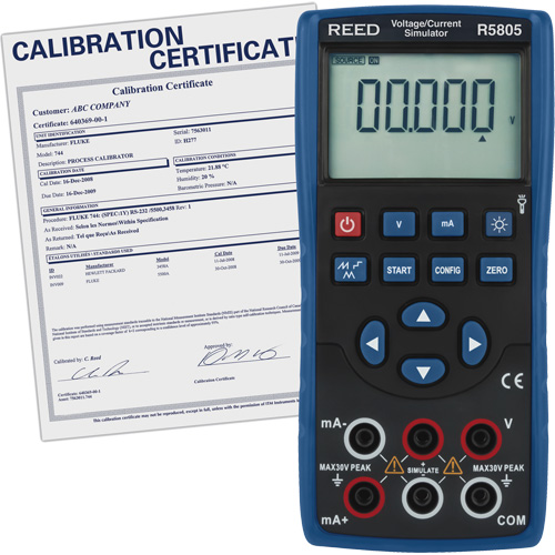 Simulateur de tension/courant avec certificat de traçabilit&eacute; Nuna Depot Inc.