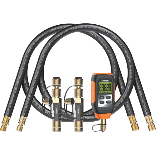 Ensemble d'&eacute;vacuation rapide avec tuyaux, outils de base et vacuom&egrave;tre en micron Nuna Depot Inc.