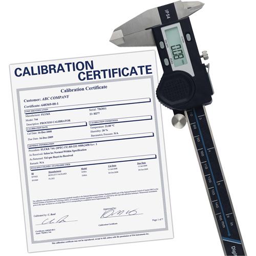 Pied &agrave; coulisse num&eacute;rique de 6" (150 mm) avec certificat de traçabilit&eacute; de l'&eacute;talonnage, R&eacute;solution de 0,0005" (0,01 mm), 0" - 6" (0 mm - 150 mm) gamme de mesure Nuna Depot Inc.