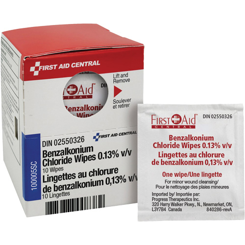 Lingettes de recharge SmartCompliance au chlorure de benzalkonium 0,13?% v/v, Serviette, Antiseptique Nuna Depot Inc.