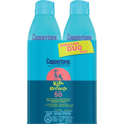 &eacute;cran solaire r&eacute;sistant &agrave; l'eau Kids, FPS 50, A&eacute;rosol Nuna Depot Inc.