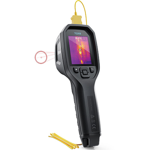 Cam&eacute;ra d'imagerie thermique IR 24:1 avec laser Bullseye et thermocouple de type K, 160 x 120 pixels, -10° - 45°C (14° - 113°F), 70 mK Nuna Depot Inc.