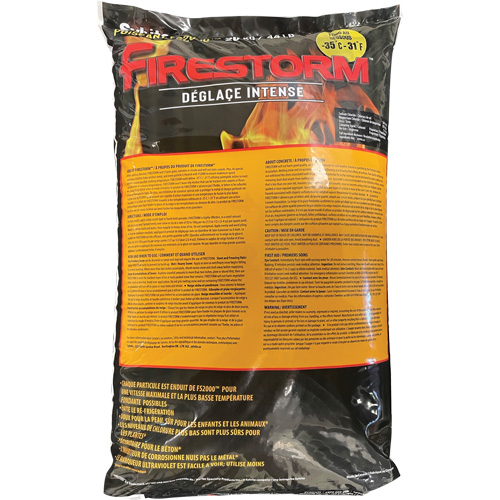 Produits de d&eacute;glaçage intense Firestorm, Sac, 44 lb (20 kg), Point de fonte -35°C (-31°F) Nuna Depot Inc.