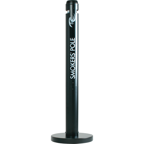 Smokers' Pole Cigarette Receptacle, Free-Standing, Aluminum, 41" Height Nuna Depot Inc.