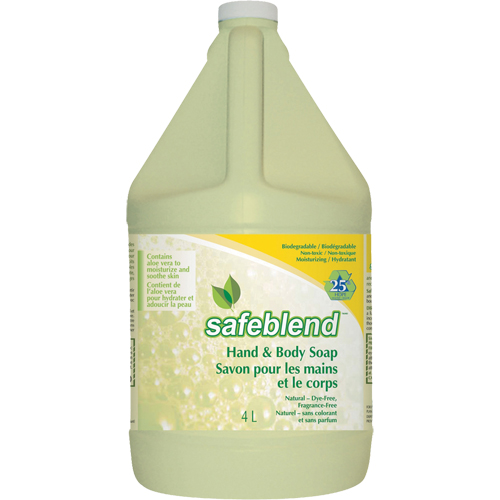 Savon pour les mains et le corps, Liquide, 4 L, Sans parfum Nuna Depot Inc.