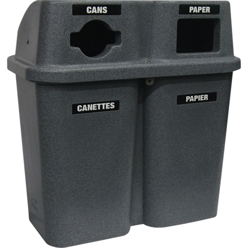 Contenants de recyclage Bullseye, Bord de rue, Plastique, 2 x 22 gal. US Nuna Depot Inc.