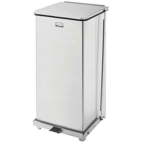 Corbeille &agrave; p&eacute;dale carr&eacute;e avec doublure Defenders, Acier inoxydable, Capacit&eacute; 13 gal. US Nuna Depot Inc.