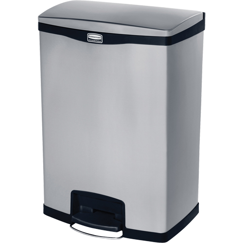 Contenant &agrave; d&eacute;chets Slim Jim , Acier inoxydable, Capacit&eacute; 24 gal. US Nuna Depot Inc.