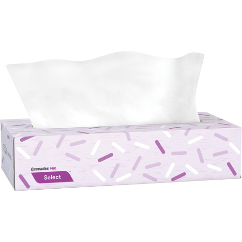 Pro Select Facial Tissue, 2 Ply, 7.3" L x 8.1" W, 100 Sheets/Box Nuna Depot Inc.