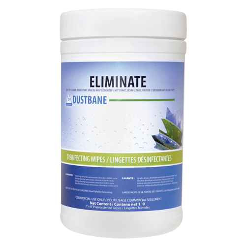Lingettes Eliminate virucide, 7" x 8", 180 lingettes Nuna Depot Inc.