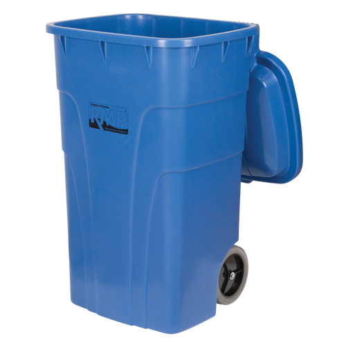 Bac de recyclage roulant, Bord de rue, Poly&eacute;thyl&egrave;ne, 65 gal. US Nuna Depot Inc.