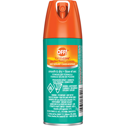 OFF! Family Care&reg; Insect Repellent, 15% DEET, Aerosol, 2.5 oz. Nuna Depot Inc.