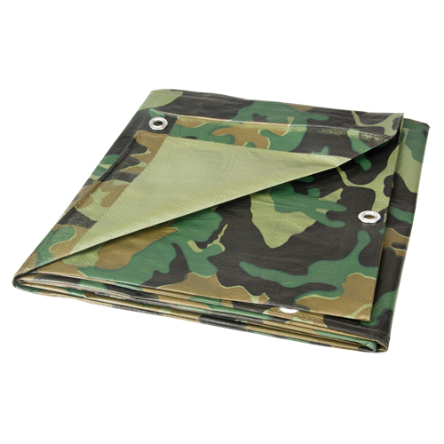 B&acirc;che, Robuste, Camouflage, 6' x 8' x 6 mils Nuna Depot Inc.