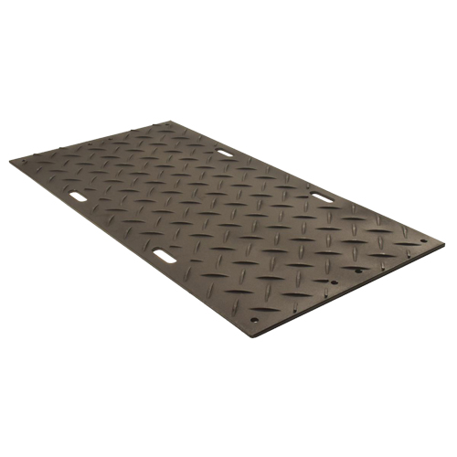 Medium-Duty Ground Protection, 4' x 8', High Density Polyethylene, Smooth/Textured, Black Nuna Depot Inc.