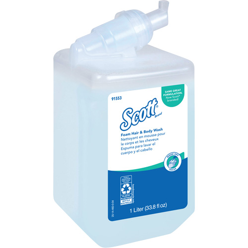 Savon moussant pour le corps et les cheveux Scott Pro, 1000 ml, Fraîcheur, Bouteille Nuna Depot Inc.