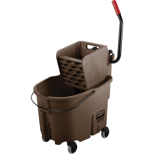 WaveBrake&reg; Mop Bucket & Wringer Combo Pack, Side Press, 8.75 US Gal.(35 Quart), Brown Nuna Depot Inc.