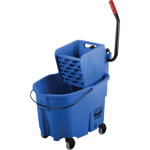 Ensemble de seau pour vadrouille et essoreuse WaveBrake, Pression lat&eacute;rale, 8,75 gal. US (35 pintes), Bleu Nuna Depot Inc.
