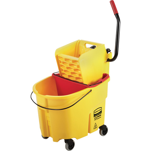 Ensemble de seau pour vadrouille et essoreuse WaveBrake, Pression lat&eacute;rale, 8,75 gal. US (35 pintes), Jaune Nuna Depot Inc.