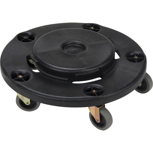 Waste Container Dolly, Polypropylene, Black, Fits: 24" Dia. Nuna Depot Inc.