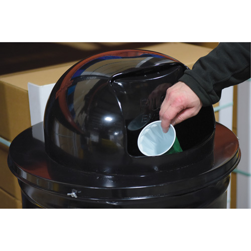 Couvercle pour baril &agrave; d&eacute;chets, Couvercle bomb&eacute;, M&eacute;tal, Convient aux contenants 23-1/2" dia. Nuna Depot Inc.