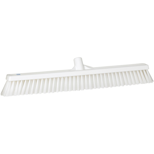 Combo Bristle Push Broom, Coarse/Fine Bristles, 24", Polyester, White Nuna Depot Inc.