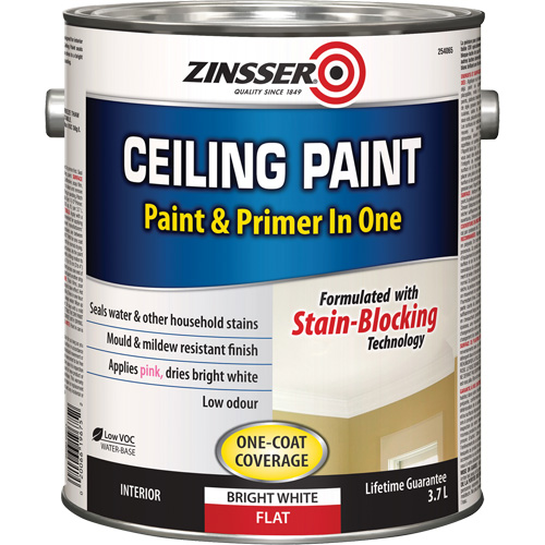 Peinture et appr&ecirc;t pour plafond en un seul produit, Blanc, Tr&egrave;s mat, 3,78 L, Gallon Nuna Depot Inc.