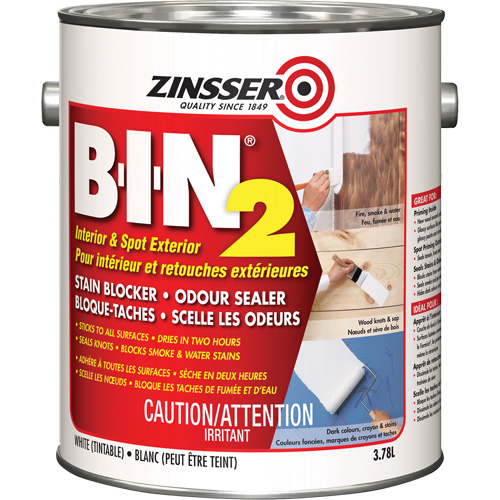 B-I-N&reg; 2 Primer, White, Very Flat, 3.78 L, Gallon Nuna Depot Inc.