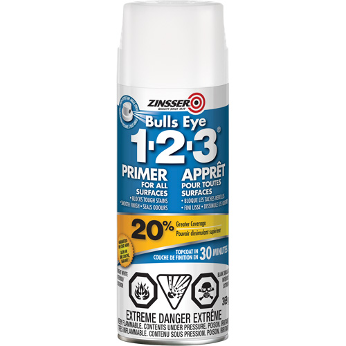 Bulls Eye 1-2-3&reg; Water-Base Primer, Aerosol Can, White Nuna Depot Inc.
